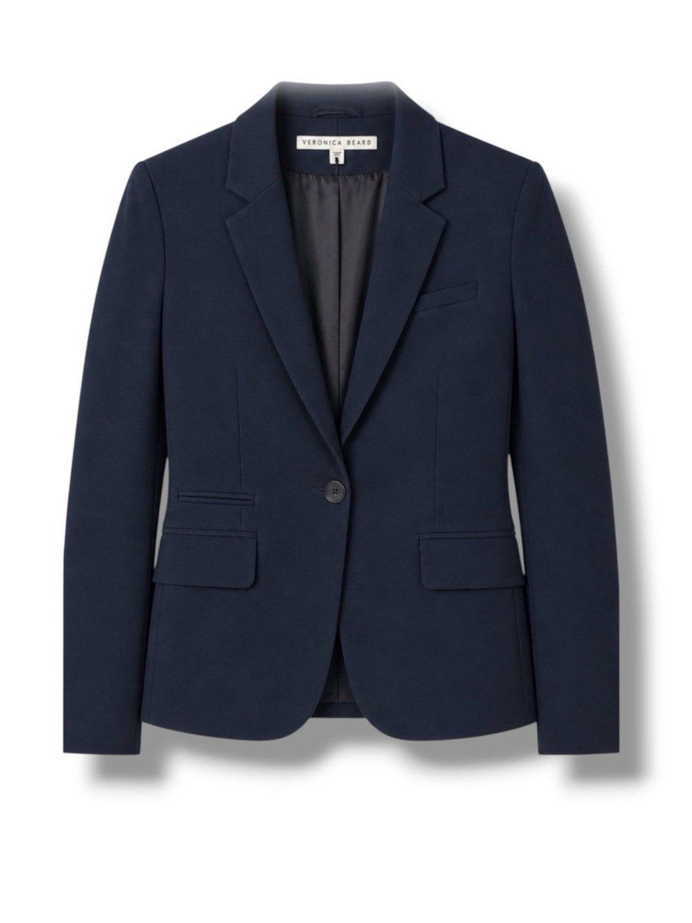 Veronica Beard Navy Single-Button Tailored Blazer Blue Size 0